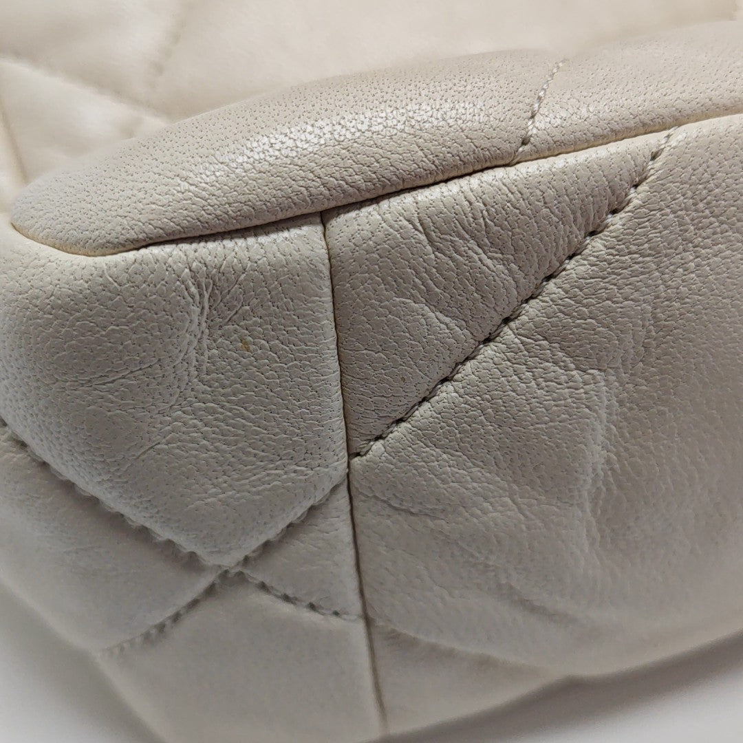 CHANEL 19 Small Quilted Lambskin Beige