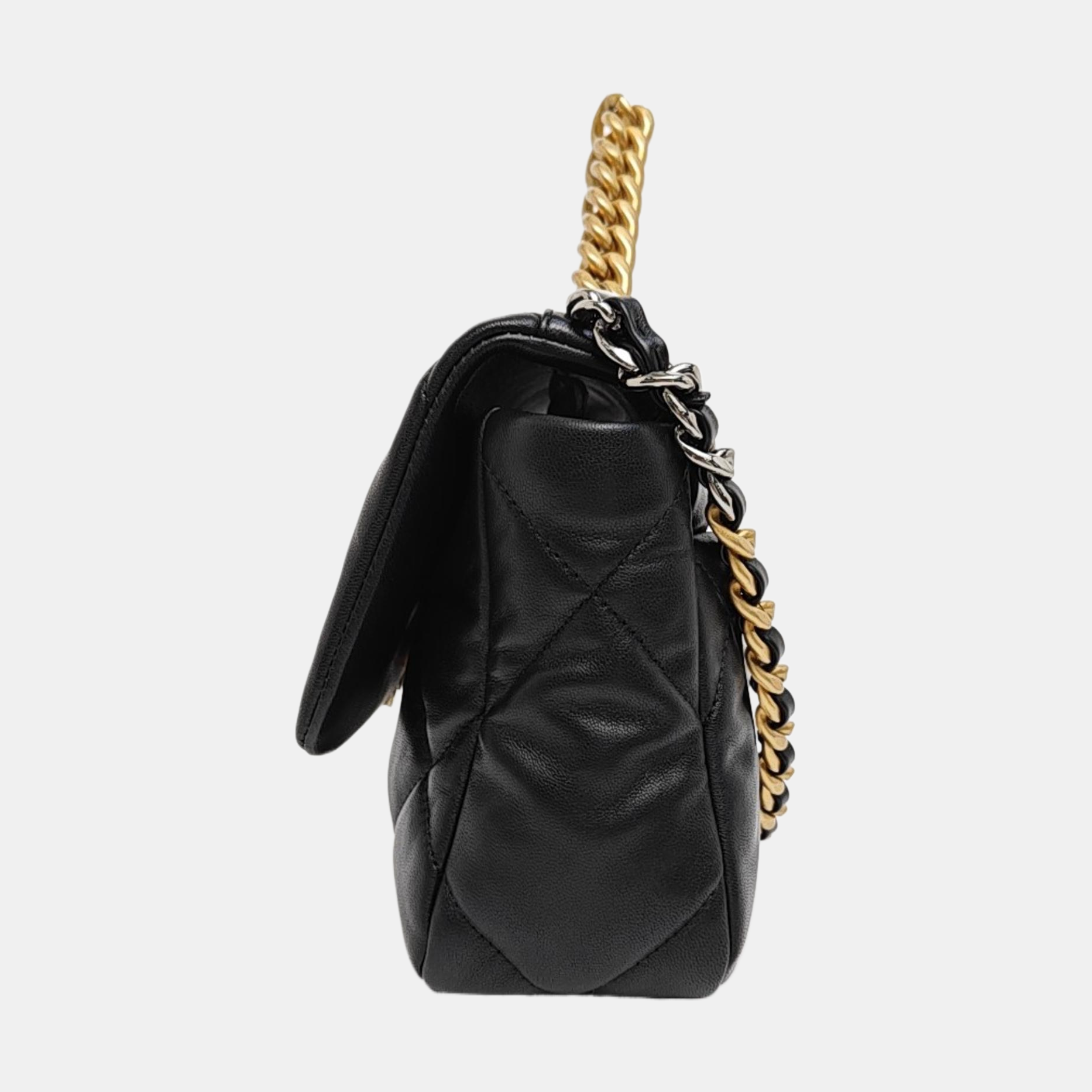 CHANEL 19 Small Quilted Lambskin Black
