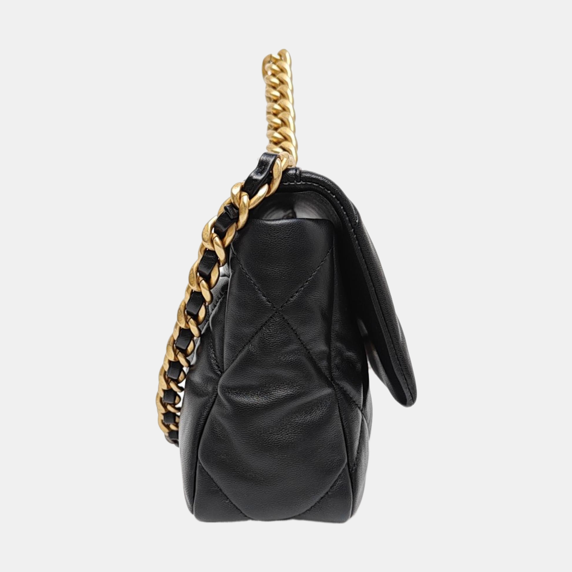 CHANEL 19 Small Quilted Lambskin Black