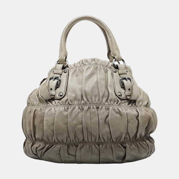 Gaufre Quilted Lambskin Gray