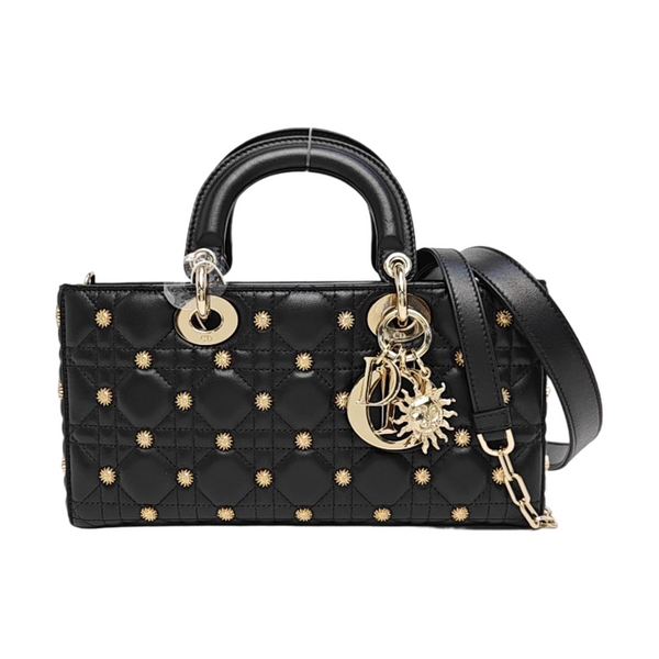Lady D-Joy Medium Cannage Lambskin Black