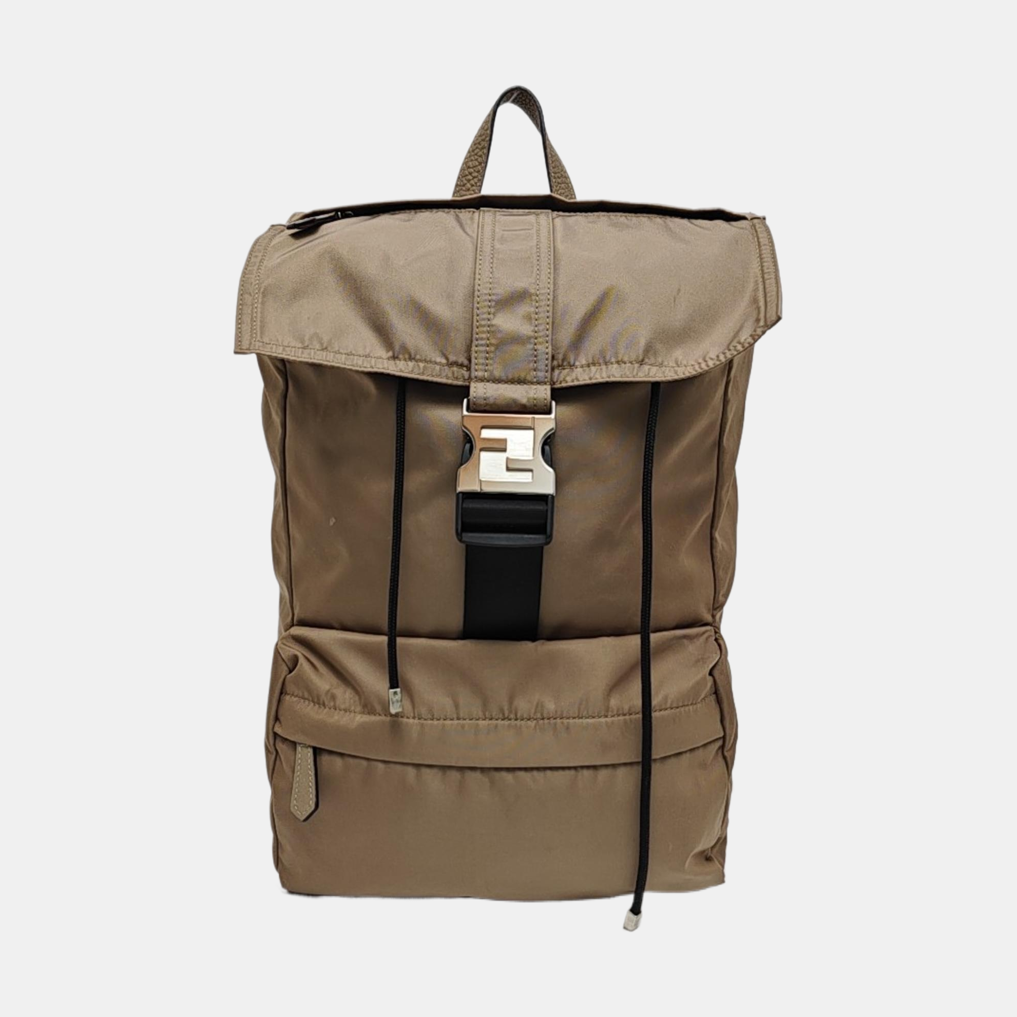 Nylon Backpack Brown