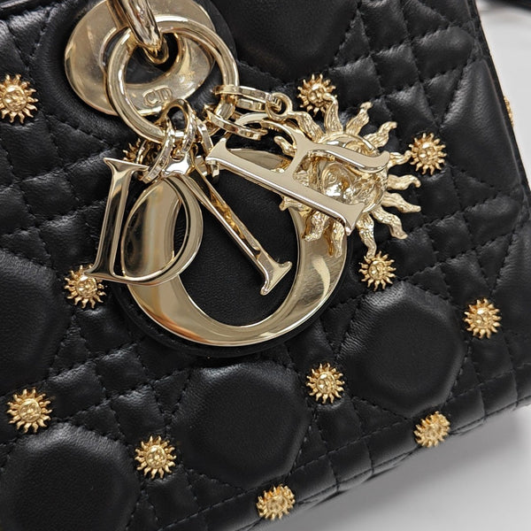 Lady D-Joy Medium Cannage Lambskin Black