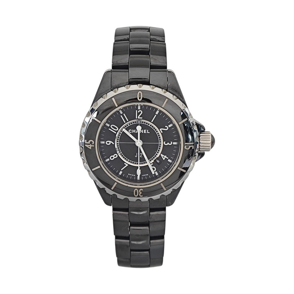J12 33mm Black Quartz Watch