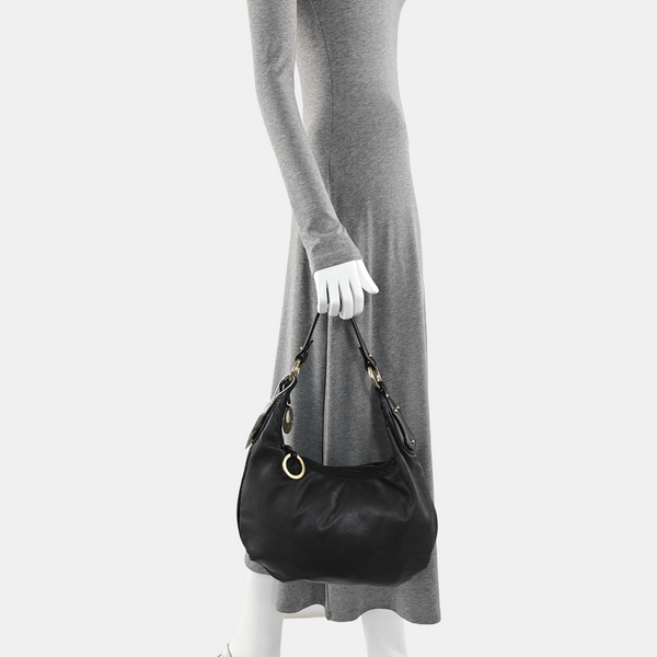 Calfskin Shoulder Bag Black