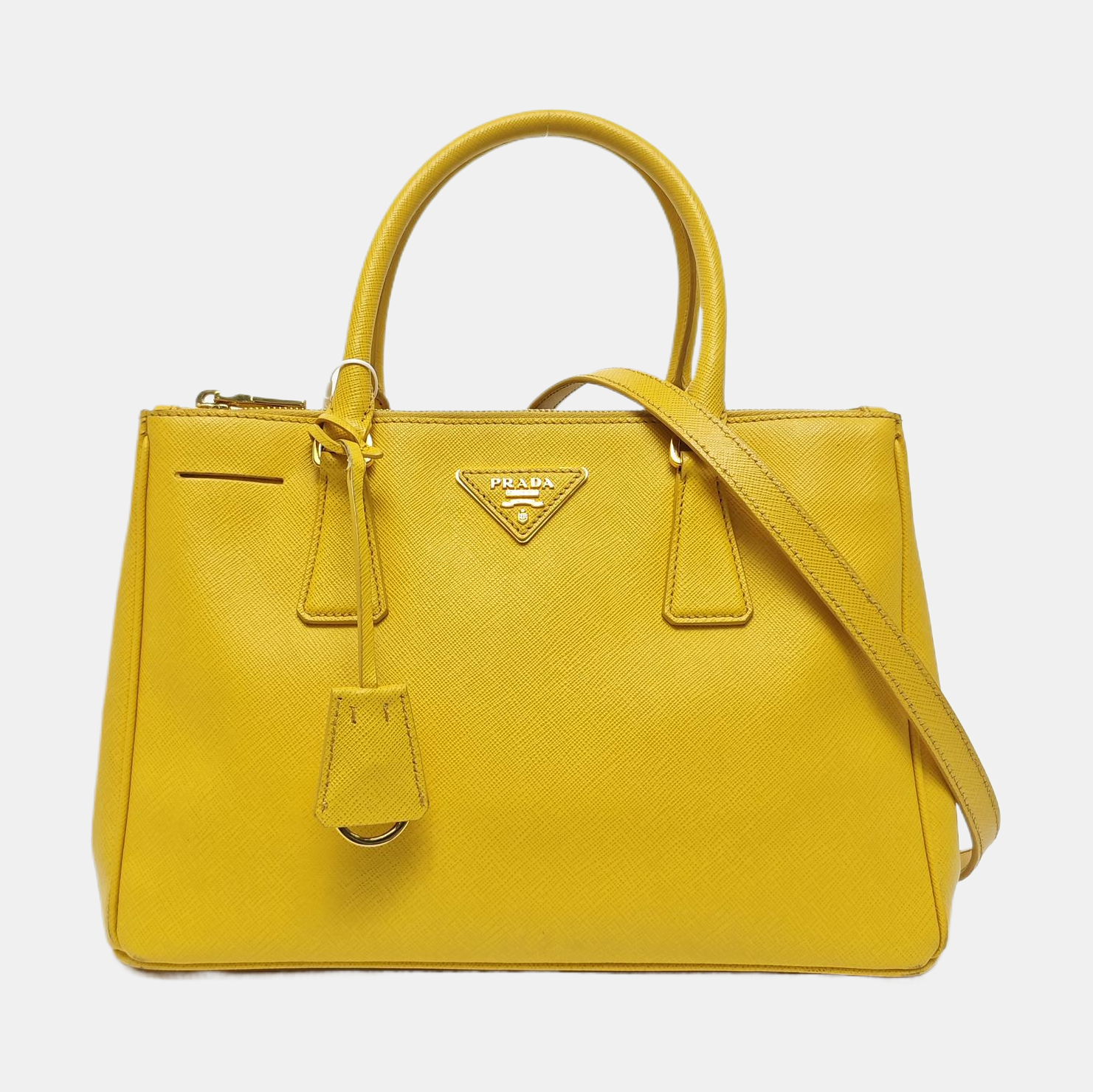 Galleria Large Saffiano Calfskin Yellow