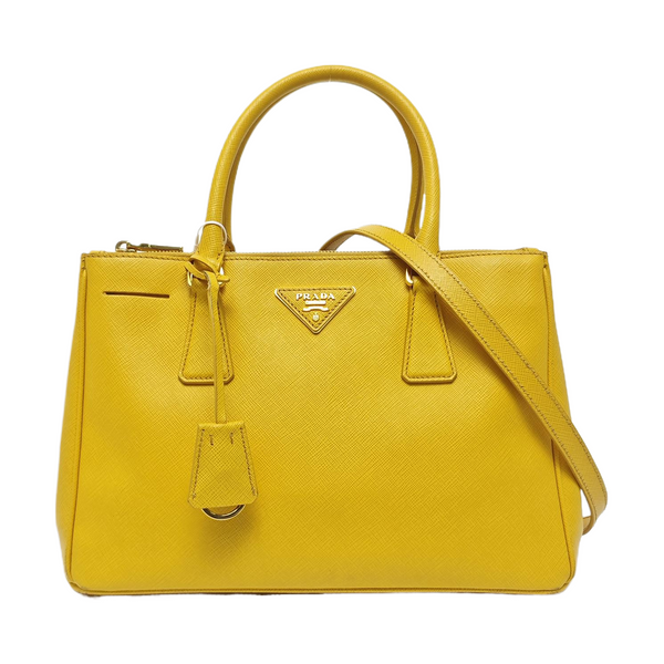 Galleria Large Saffiano Calfskin Yellow