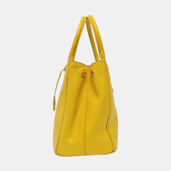 Galleria Large Saffiano Calfskin Yellow