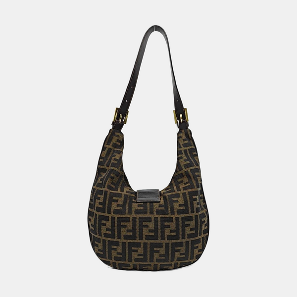 Monogram Canvas Shoulder Bag Brown