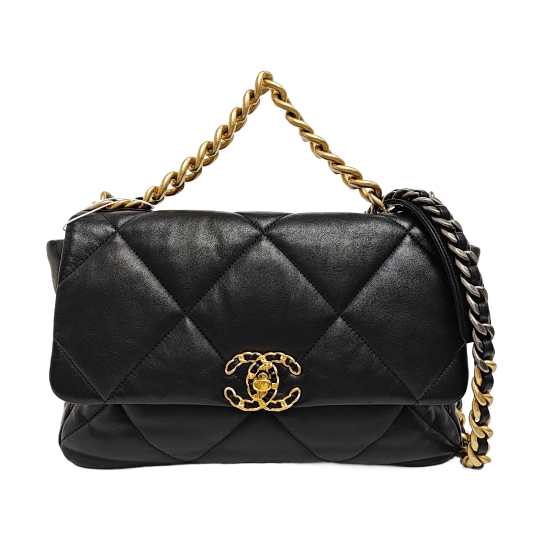 CHANEL 19 Medium Quilted Lambskin Black