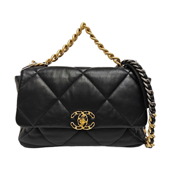 CHANEL 19 Medium Quilted Lambskin Black