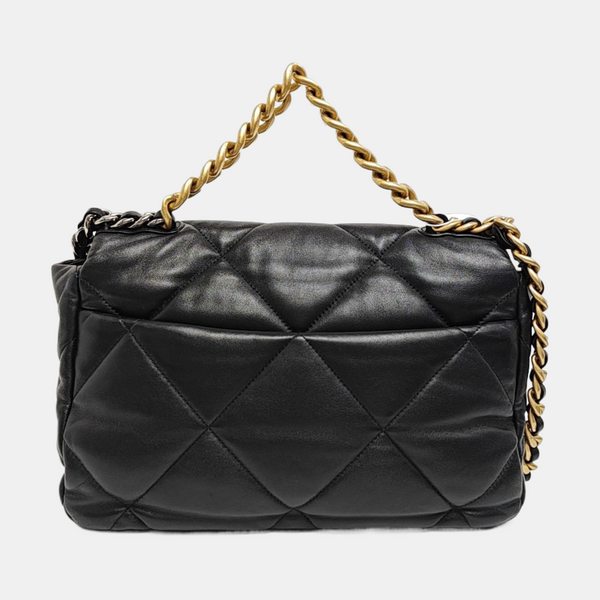 CHANEL 19 Medium Quilted Lambskin Black