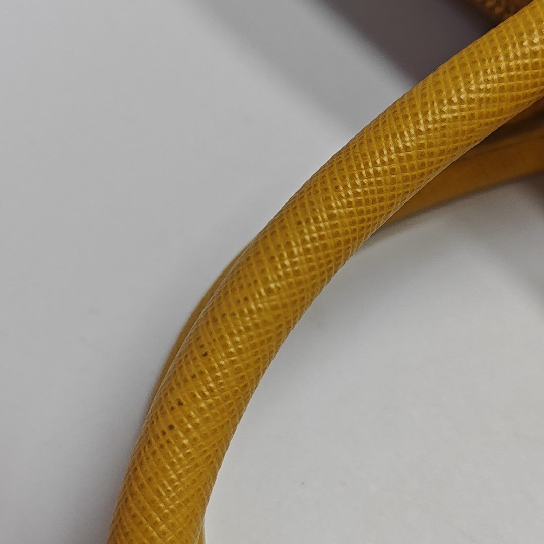 Galleria Large Saffiano Calfskin Yellow