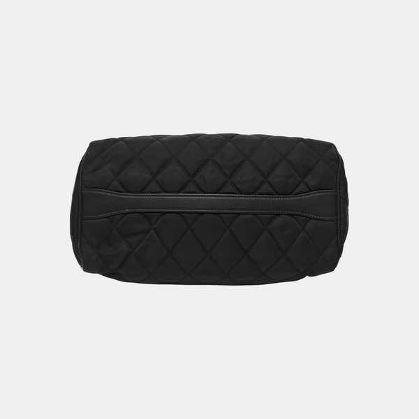 Gaufre Quilted Nylon Black
