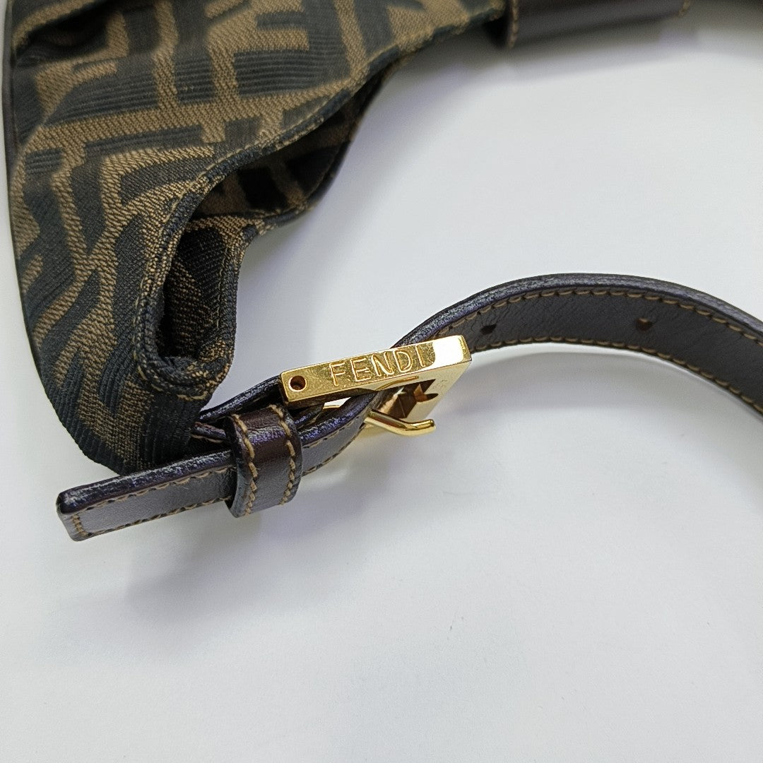 Monogram Canvas Shoulder Bag Brown
