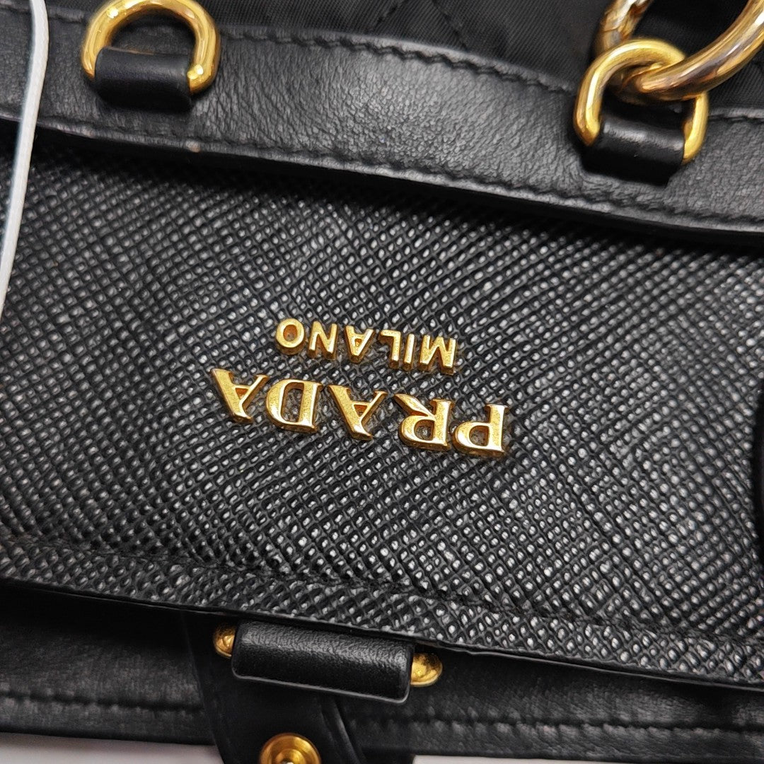 Gaufre Quilted Nylon Black