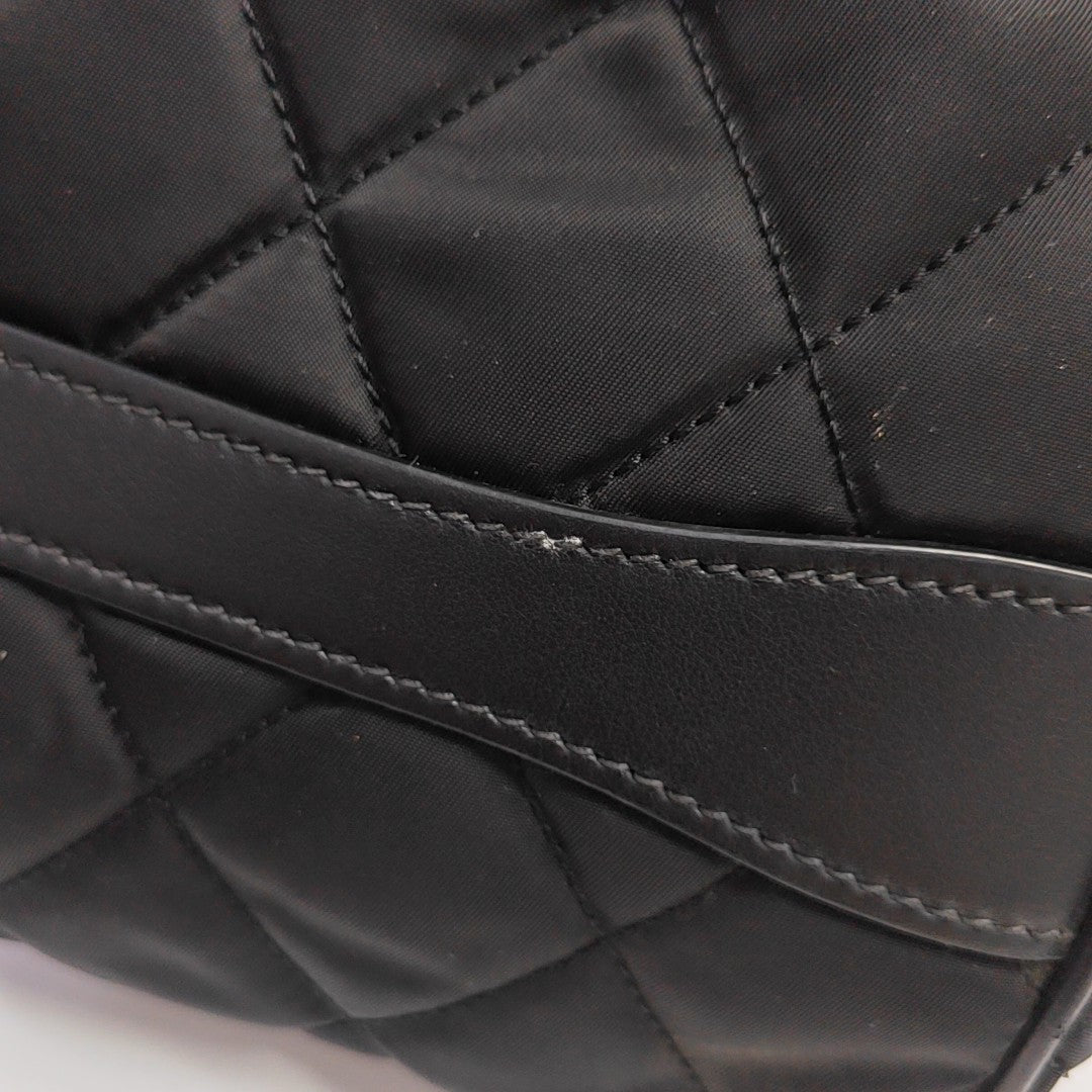 Gaufre Quilted Nylon Black