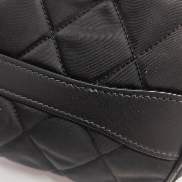 Gaufre Quilted Nylon Black