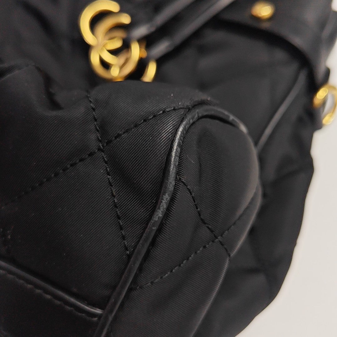 Gaufre Quilted Nylon Black