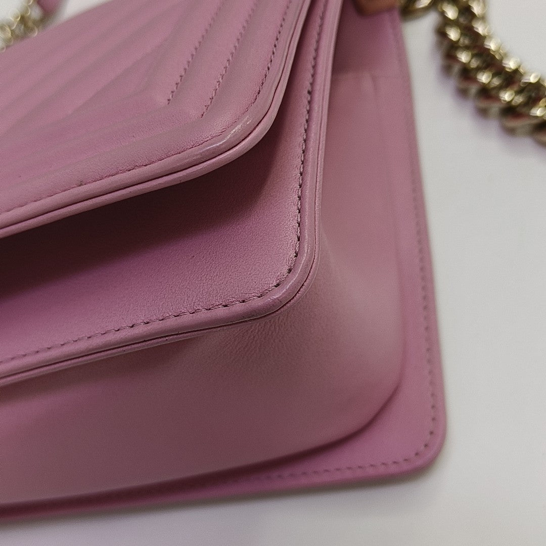 BOY CHANEL Medium Chevron Calfskin Pink