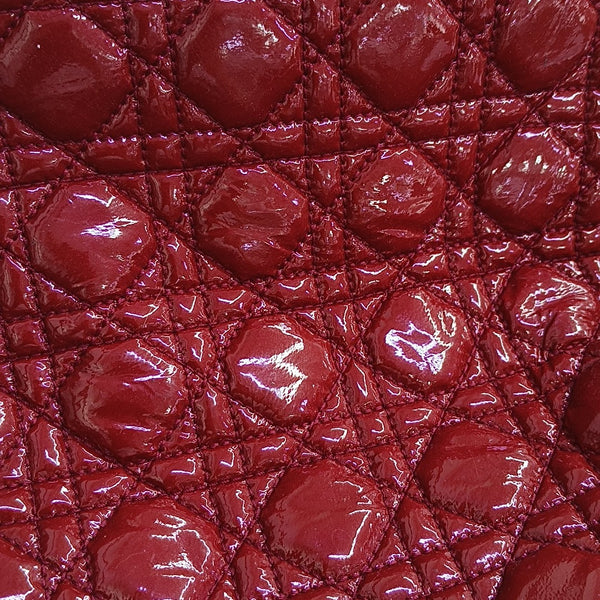 Dior Soft Large Cannage Patent Leather Red