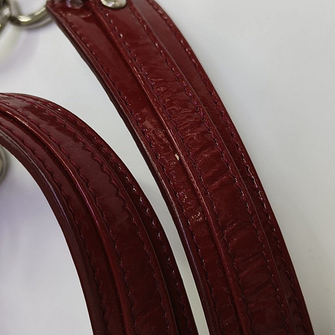 Dior Soft Large Cannage Patent Leather Red