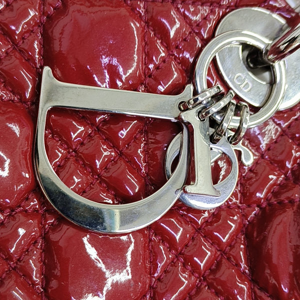 Dior Soft Large Cannage Patent Leather Red