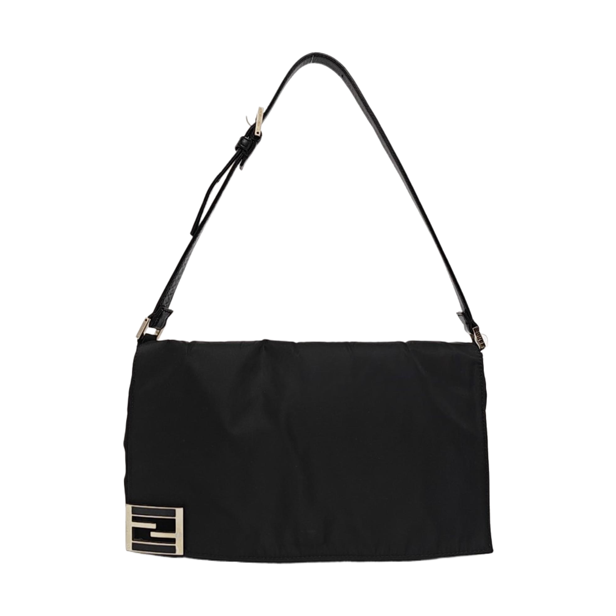 Nylon Top Handle Bag Black