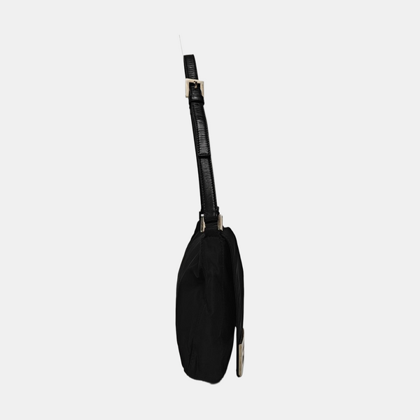 Nylon Top Handle Bag Black