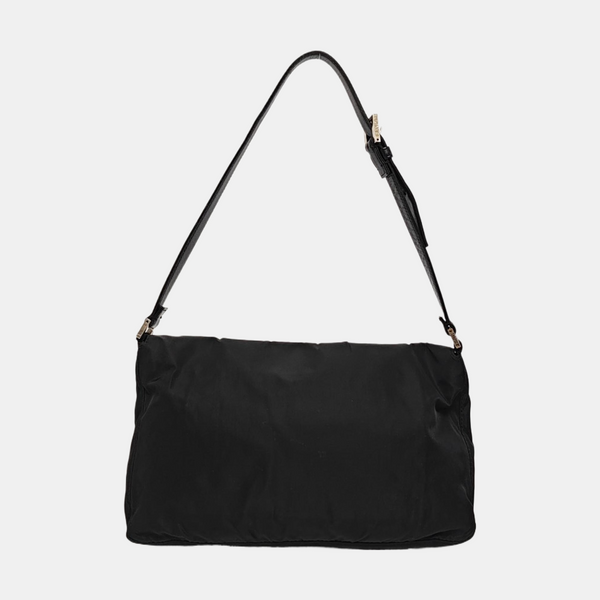 Nylon Top Handle Bag Black