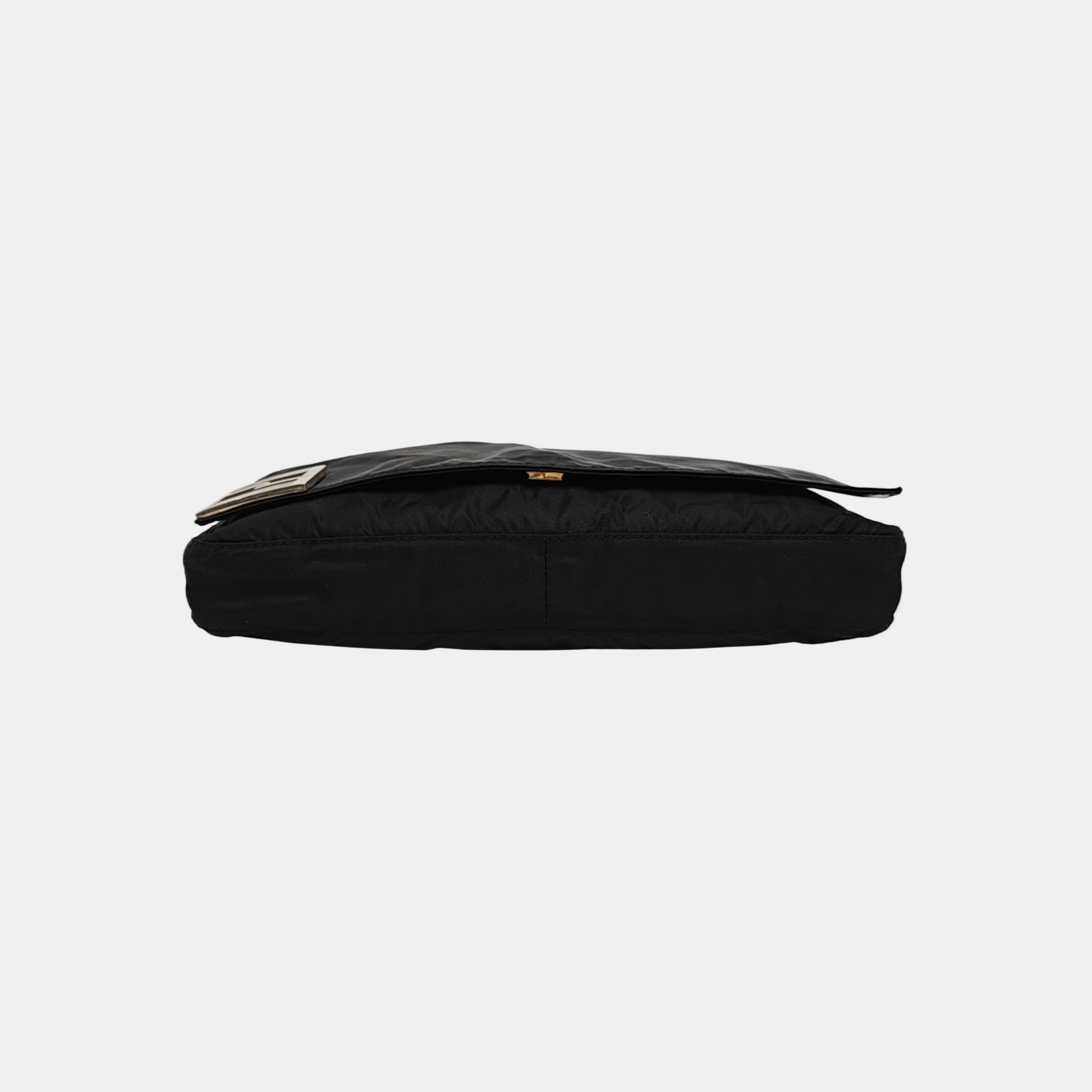 Nylon Top Handle Bag Black