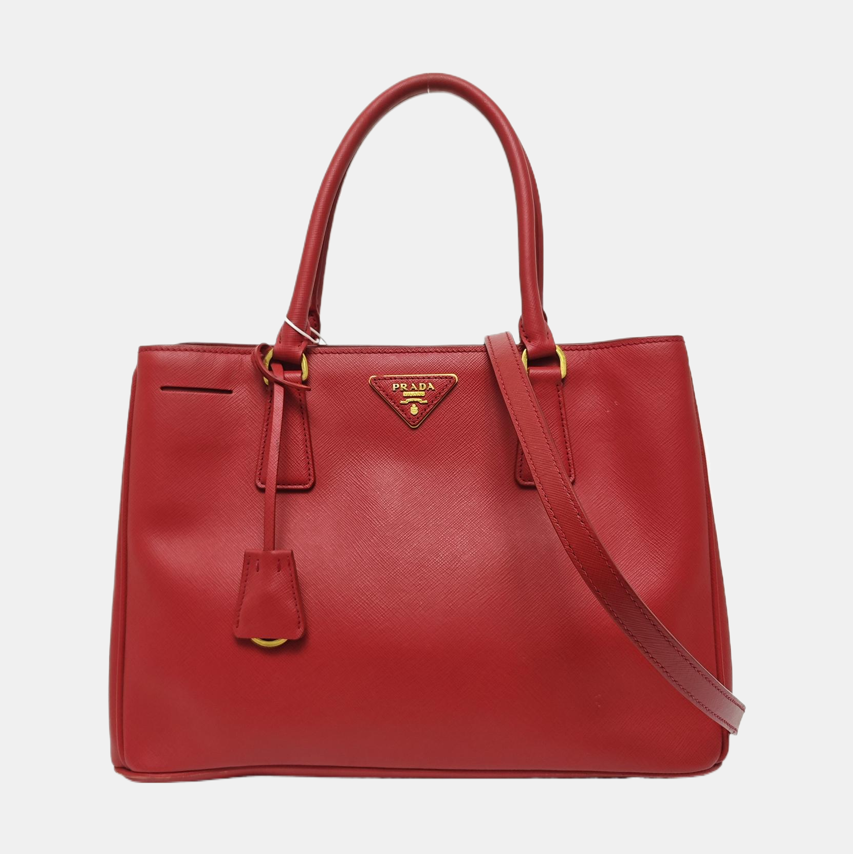 Galleria Extra Large Saffiano Calfskin Red
