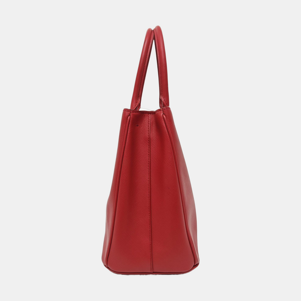 Galleria Extra Large Saffiano Calfskin Red