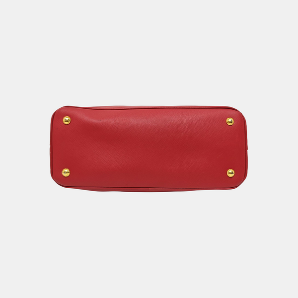 Galleria Extra Large Saffiano Calfskin Red