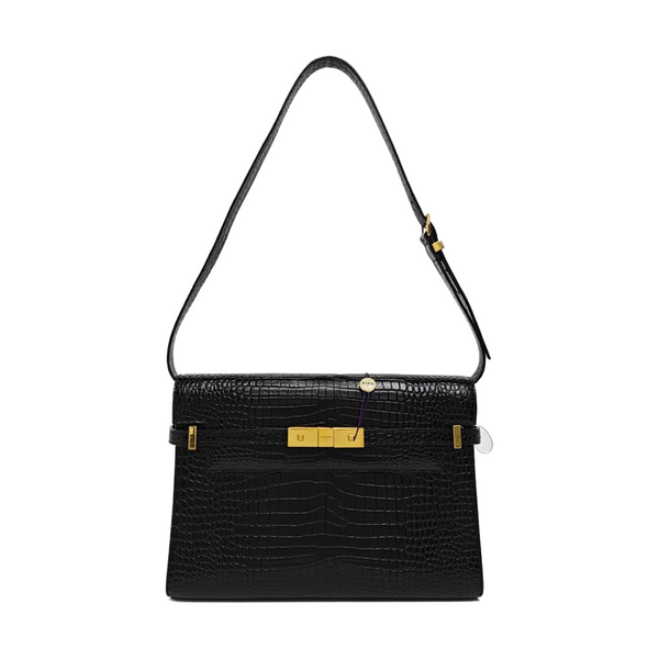 MANHATTAN Medium Calfskin Black
