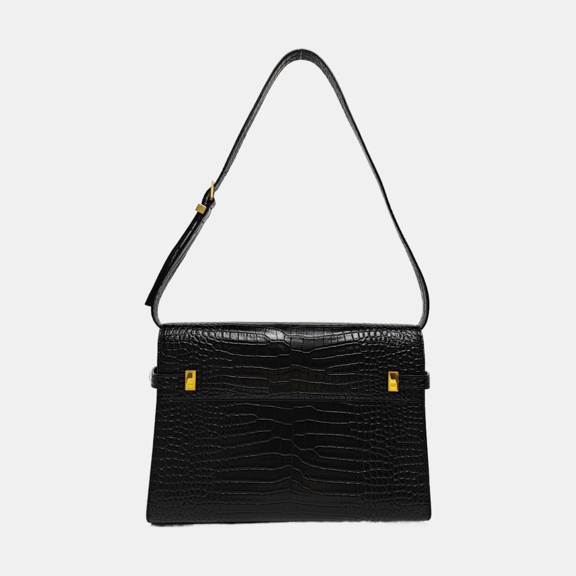 MANHATTAN Medium Calfskin Black