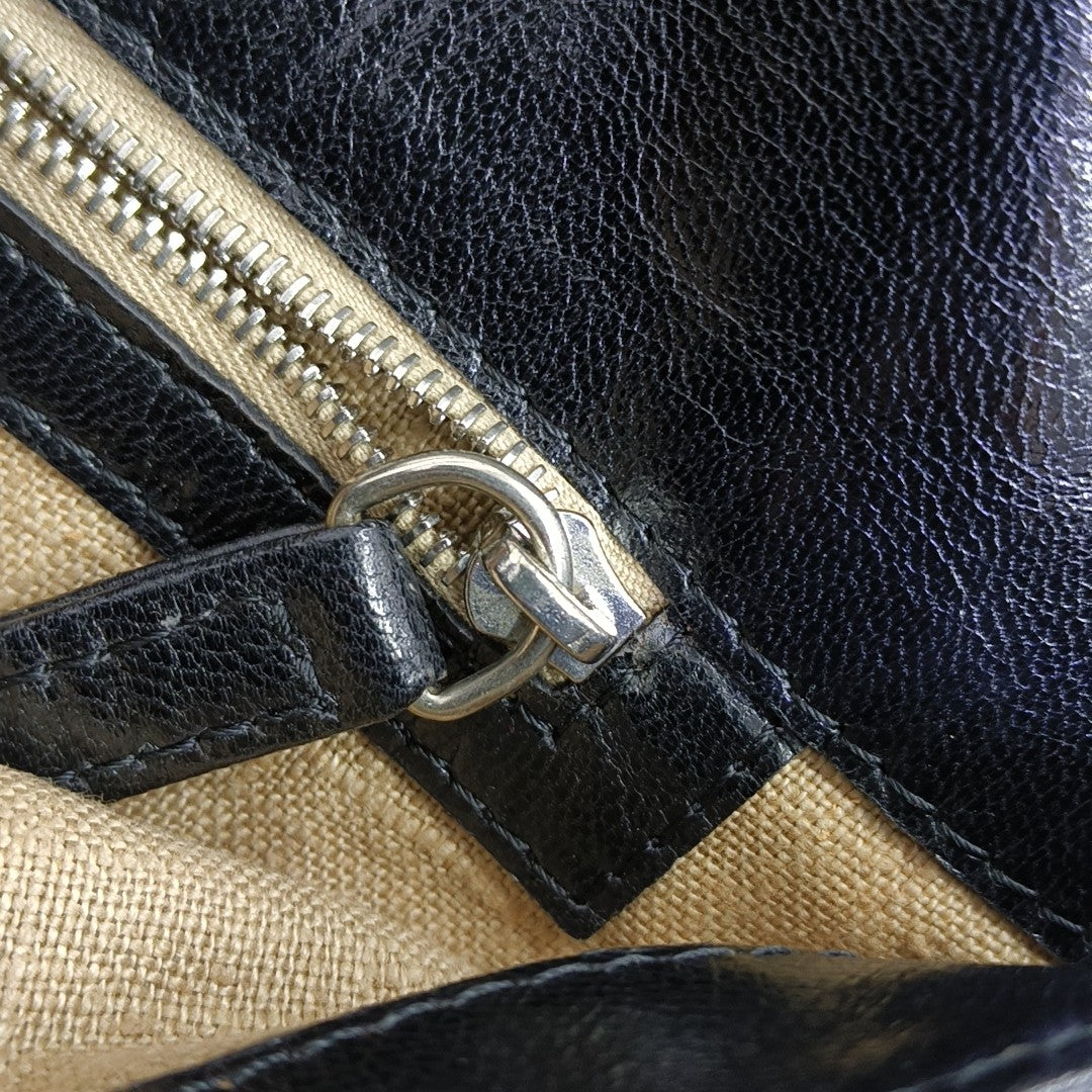 Nylon Top Handle Bag Black
