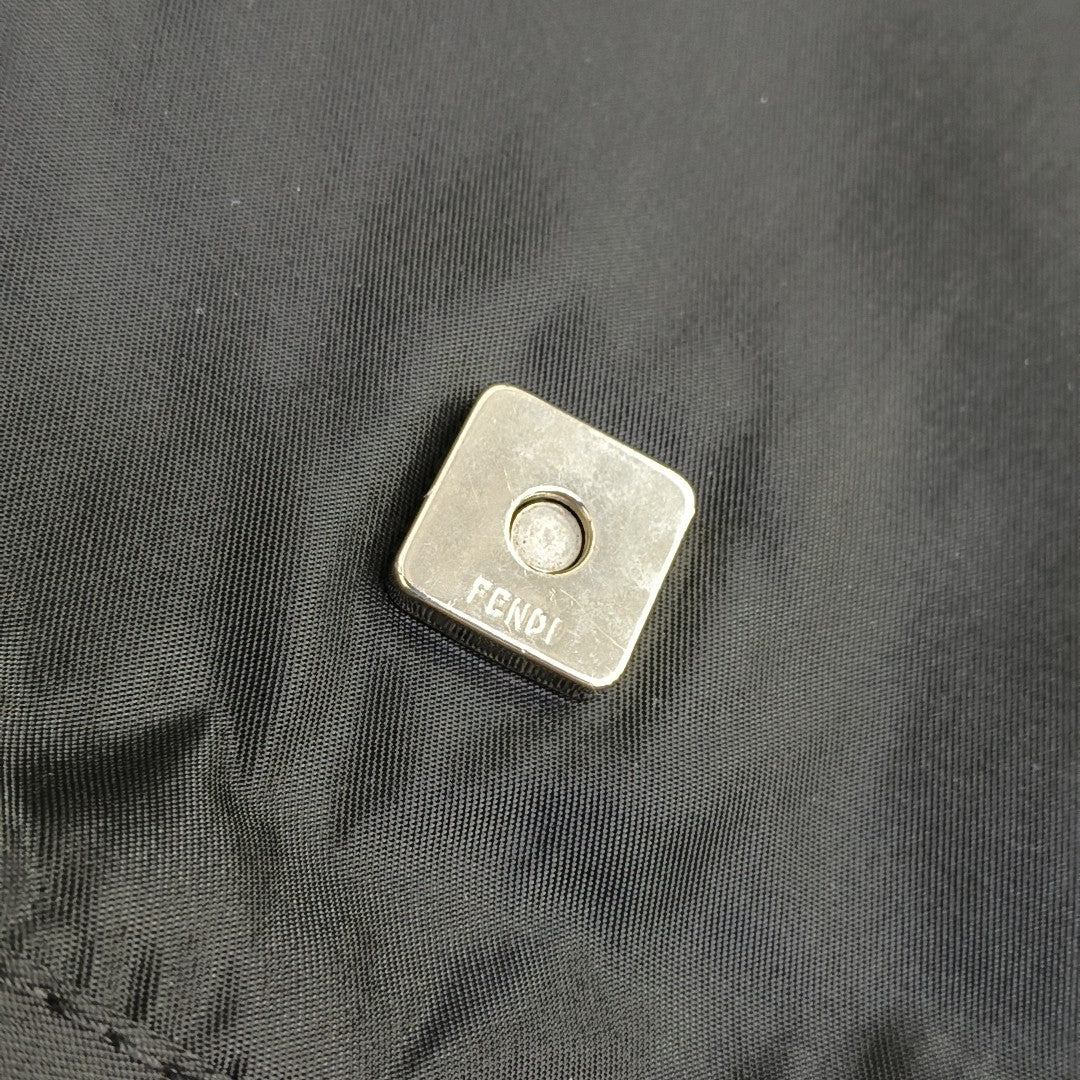 Nylon Top Handle Bag Black