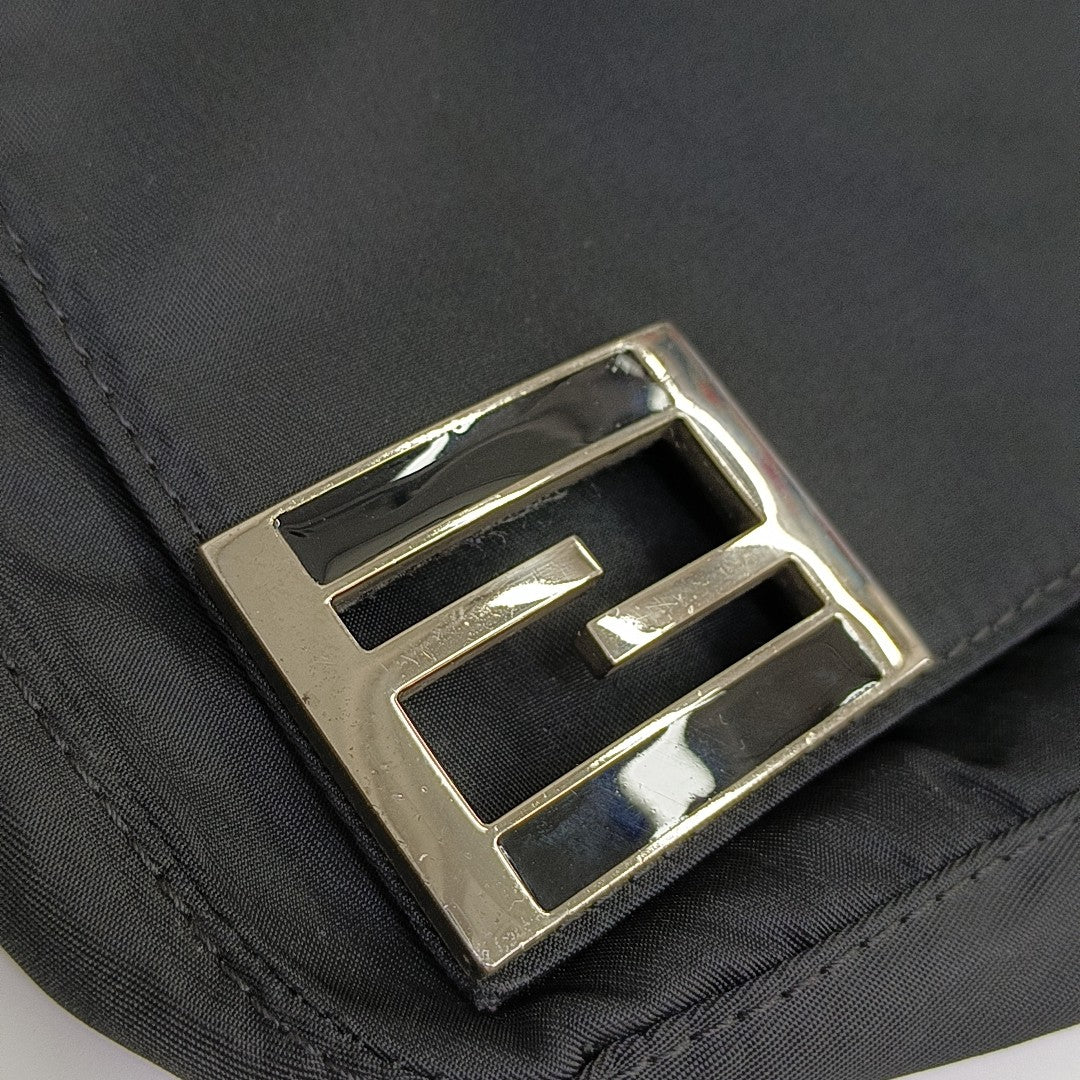 Nylon Top Handle Bag Black