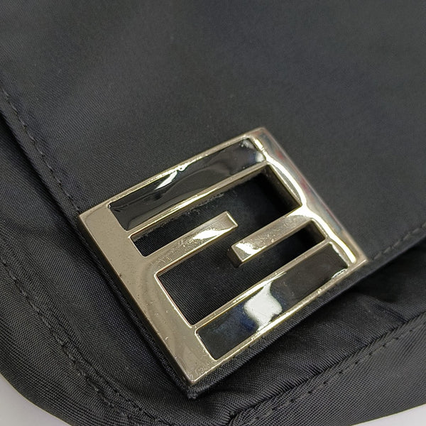 Nylon Top Handle Bag Black