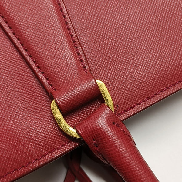 Galleria Extra Large Saffiano Calfskin Red