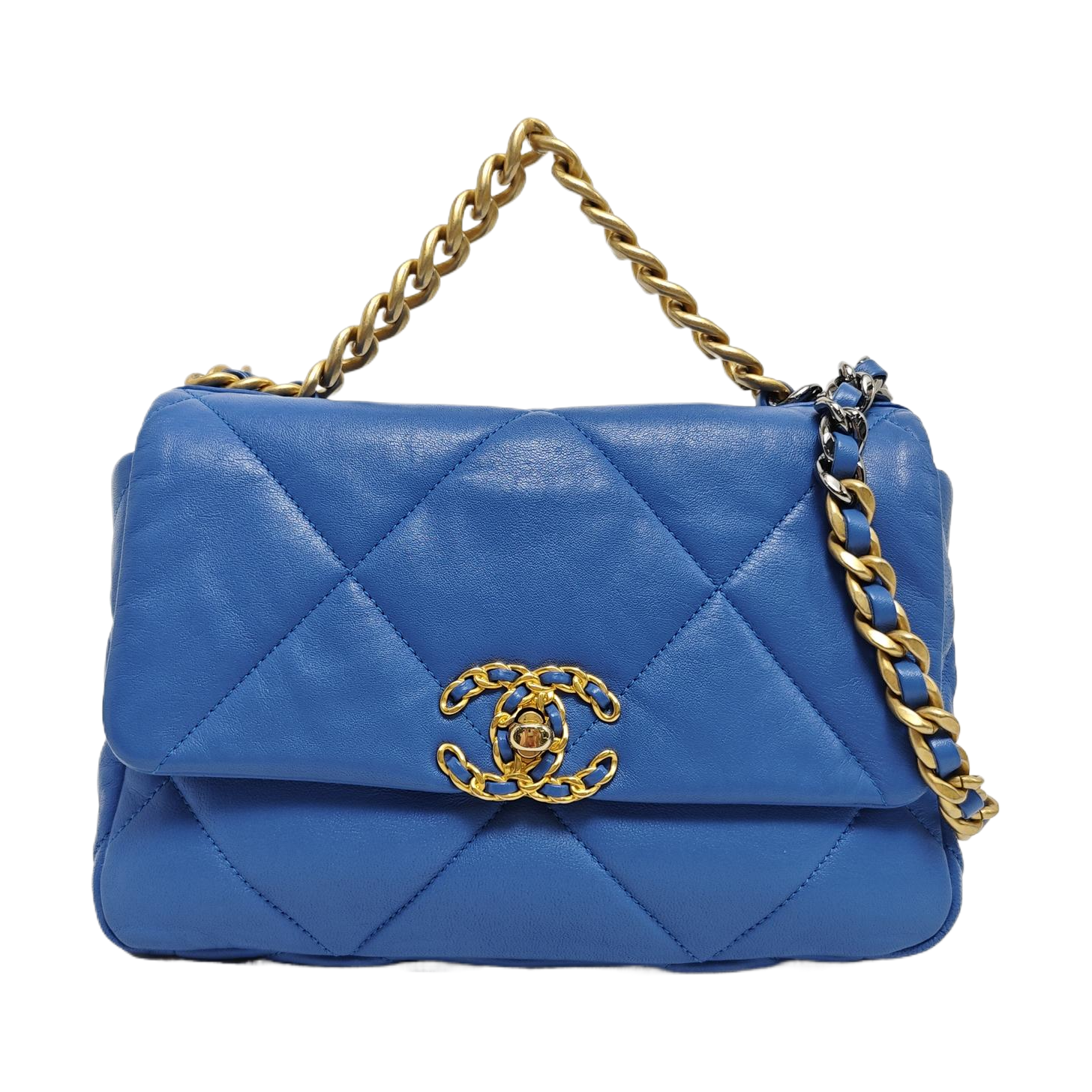 CHANEL 19 Small Quilted Lambskin Blue
