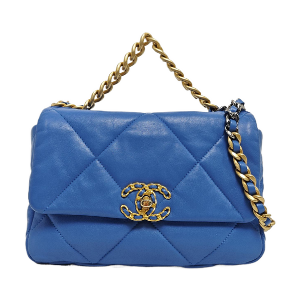 CHANEL 19 Small Quilted Lambskin Blue