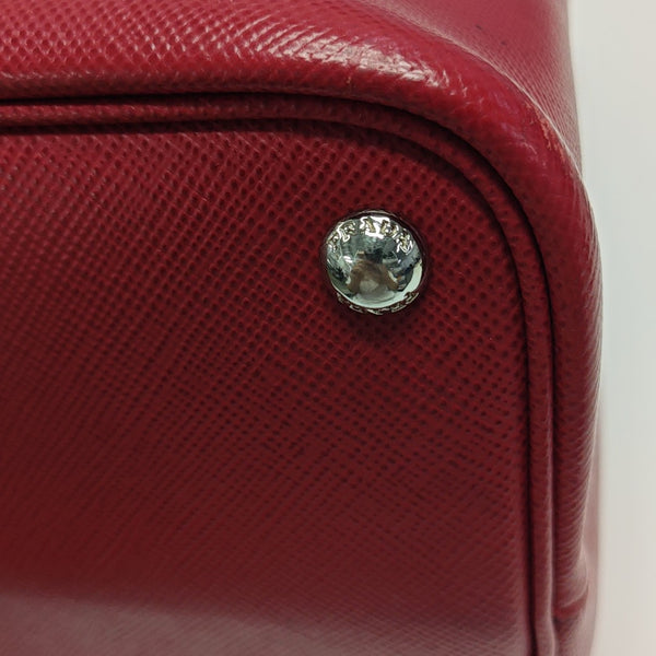 Double Large Saffiano Calfskin Red