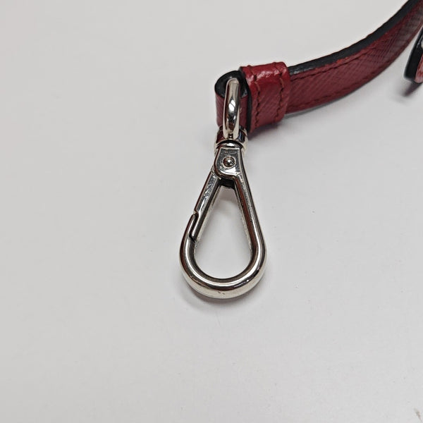 Double Large Saffiano Calfskin Red