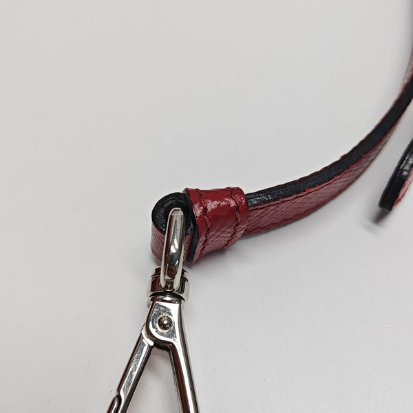 Double Large Saffiano Calfskin Red