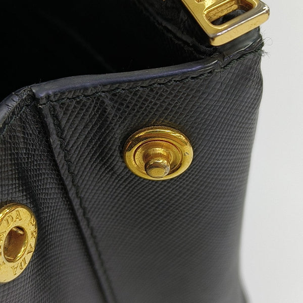 Galleria Super Mini Saffiano Calfskin Black