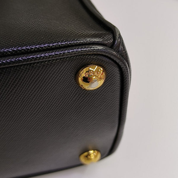 Galleria Super Mini Saffiano Calfskin Black