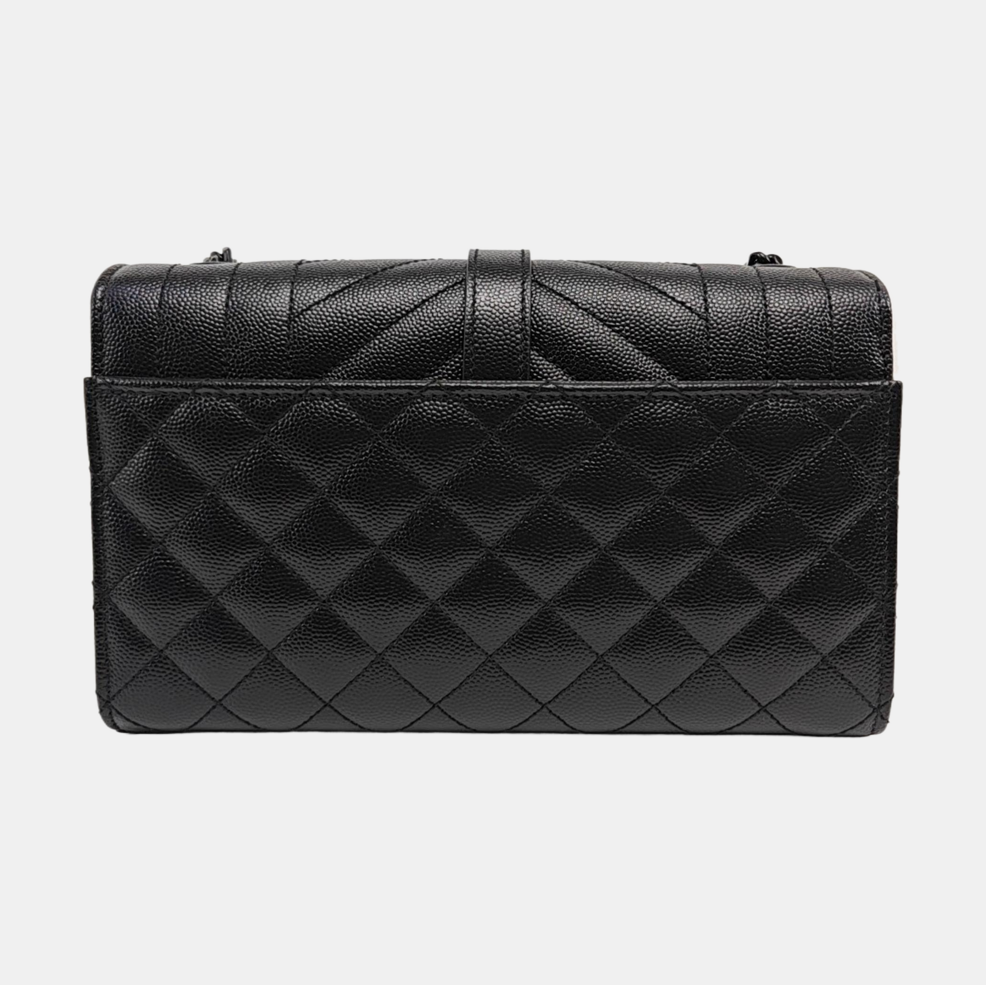 ENVELOPE Small Quilted Calfskin Black