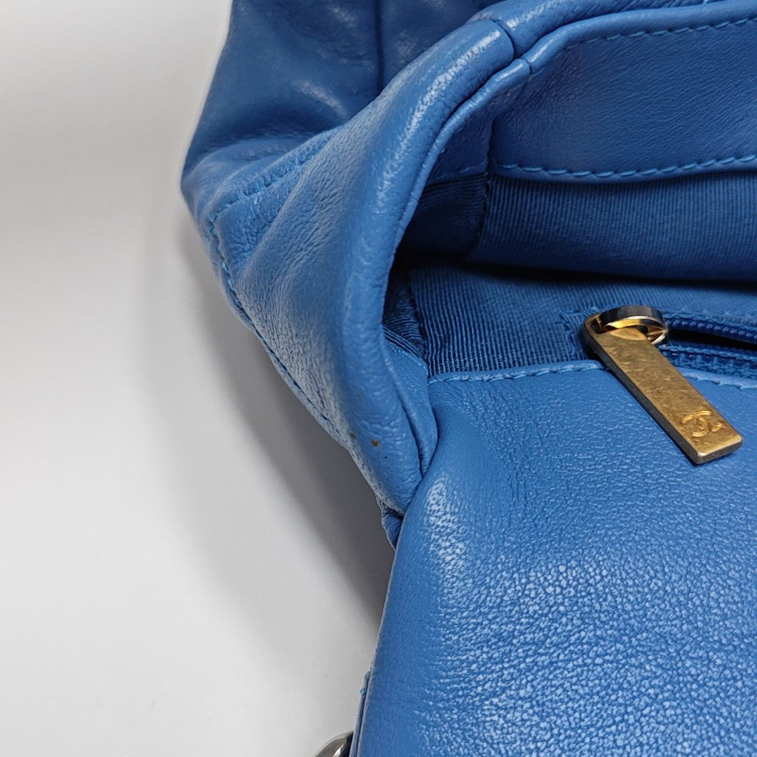 CHANEL 19 Small Quilted Lambskin Blue